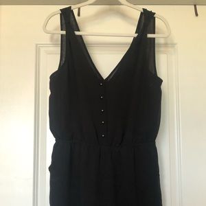 Forever 21 Black Sleeveless Romper, Size L